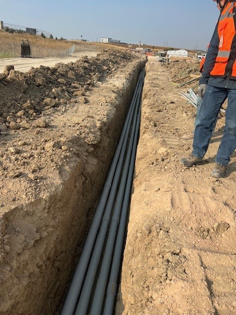 Rapid City Womens Prison Construction October 16, 2024 Utility trench