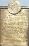Close up of the plaque at the Mike Durfee State Prison